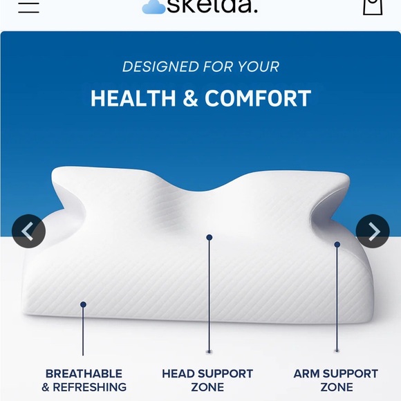 Skelda premium relief pillow — brand new, no box